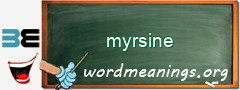 WordMeaning blackboard for myrsine